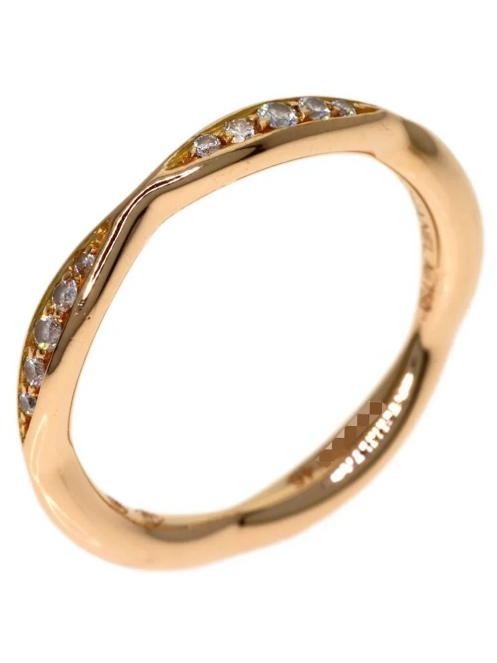 Chanel Camellia Half Diamond 46 Ring 18K Pink Gold